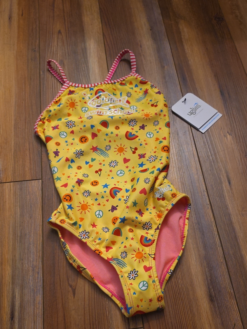 Dolfin Kids Yellow Rainbow & Sunshine One-Piece Swimsuit